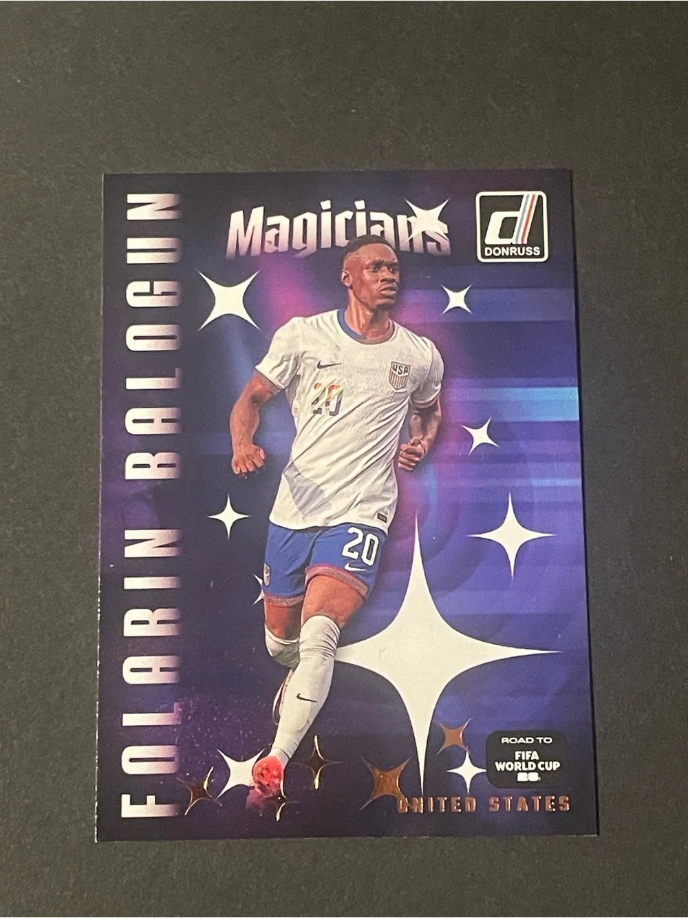 Panini 2025-26 Donruss Road to FIFA World Cup Magicians Folarin Balogun #9 USA